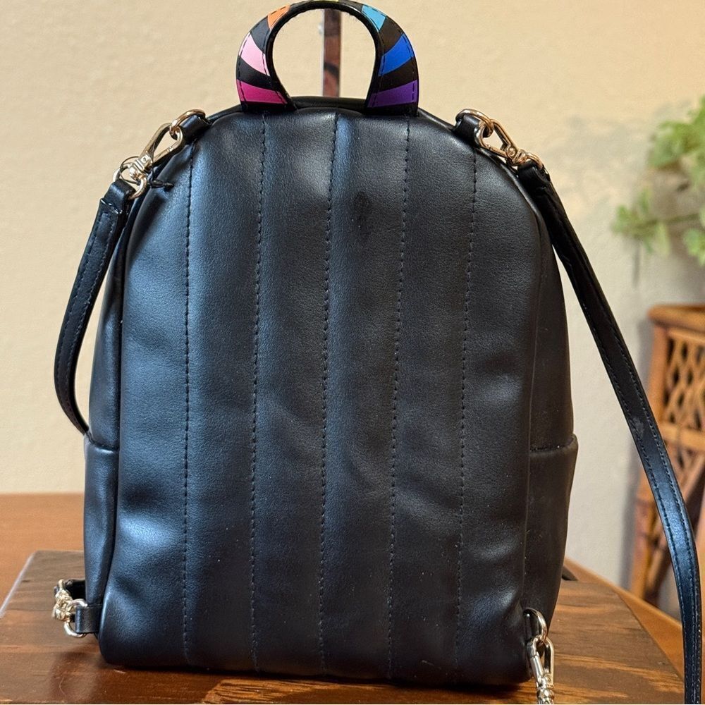 Victoria's Secret Small Black Backpack with Colorful Logo - Picture 5 of 15